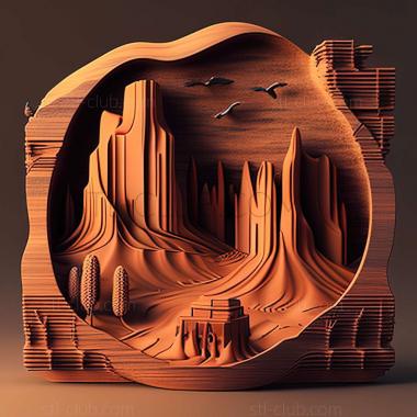 3D model monument valley (STL)